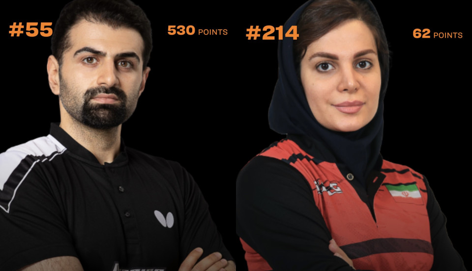 صعود پینگ‌پنگ‌بازان کشورمان در رنکینگ جهانی